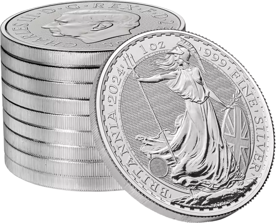 Stříbrná mince Britannia Charles III 2024, 1 oz