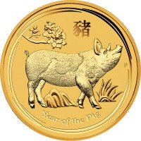 Zlatá mince Lunární série II Rok Prasete 2019, 1 oz