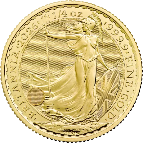 Zlatá mince Britannia Charles III 2026, 1/4 oz