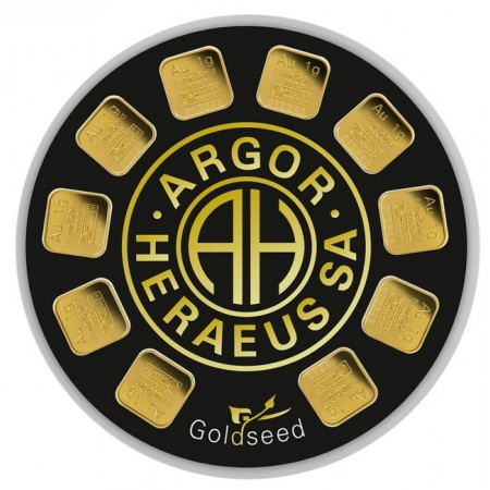 Gold bar Argor Heraeus Gold Seed 10x1 g