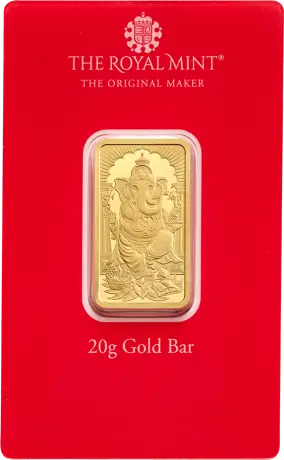 Zlatý slitek Britská královská mincovna - Ganesh, 20 g
