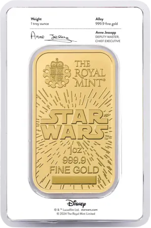 Zlatý slitek Britská královská mincovna - Star Wars, 1 oz