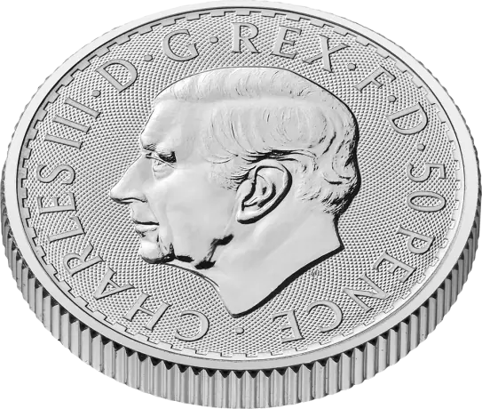 Stříbrná mince Britannia Charles III 2025, 1/4 oz