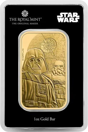 Zlatý slitek Britská královská mincovna - Star Wars Dark Side, 1 oz