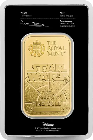 Zlatý slitek Britská královská mincovna - Star Wars Dark Side, 1 oz