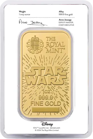 Zlatý slitek Britská královská mincovna - Star Wars, 1 oz