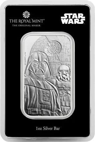 Stříbrný slitek The Royal Mint, Star Wars Dark Side, 1 oz