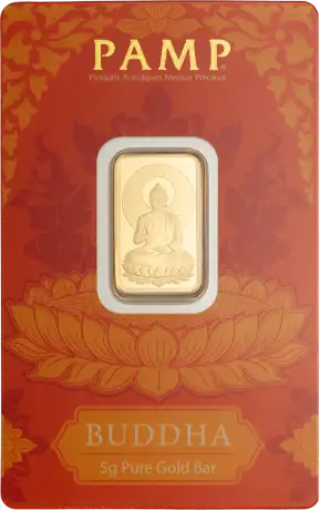 Zlatý slitek PAMP - Buddha, 5 g