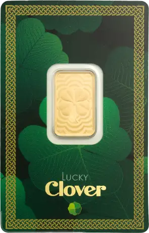 Zlatý slitek PAMP - Čtyřlístek, 5 g