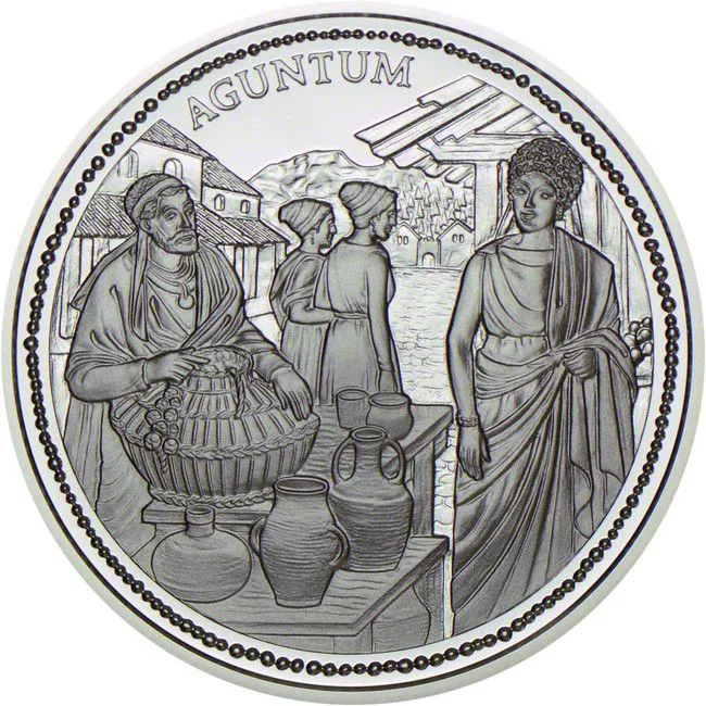 Stříbrná mince Řím na Dunaji, Aguntum