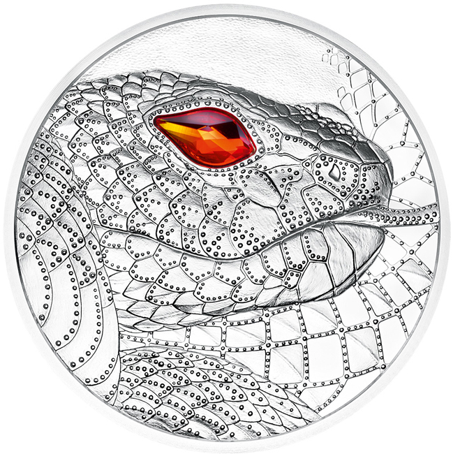 Stříbrná mince Kreativita hada - Start nové série Oči kontinentů