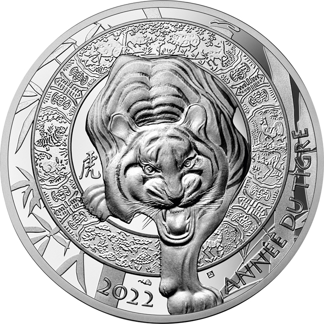 Lunarní mince - Rok tygra, 22 g stříbra v etuji