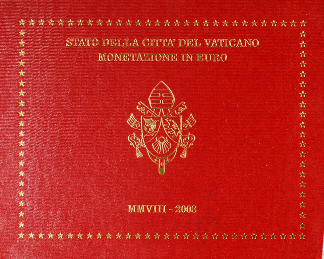 EUR 3,8 Sada oběžných mincí Vatikán 2008 UN