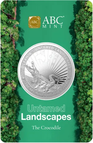 Stříbrná mince Krokodýl 2024 - 1. ze série Untamed Landscapes, 1 oz