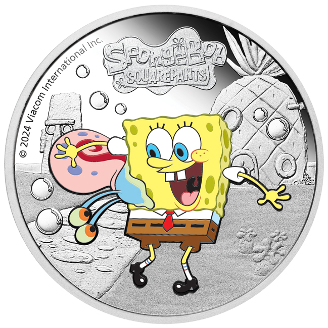 SpongeBob a Gary, 1 oz stříbra