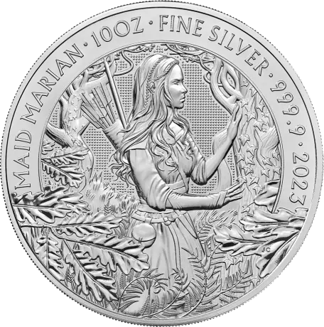 Stříbrná mince Lady Mariana 2023 (série Mýty a legendy), 10 oz 