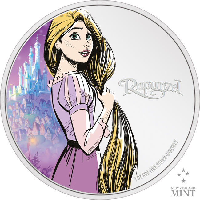 Rapunzel - Disney princezna, 1 oz stříbra v etuji