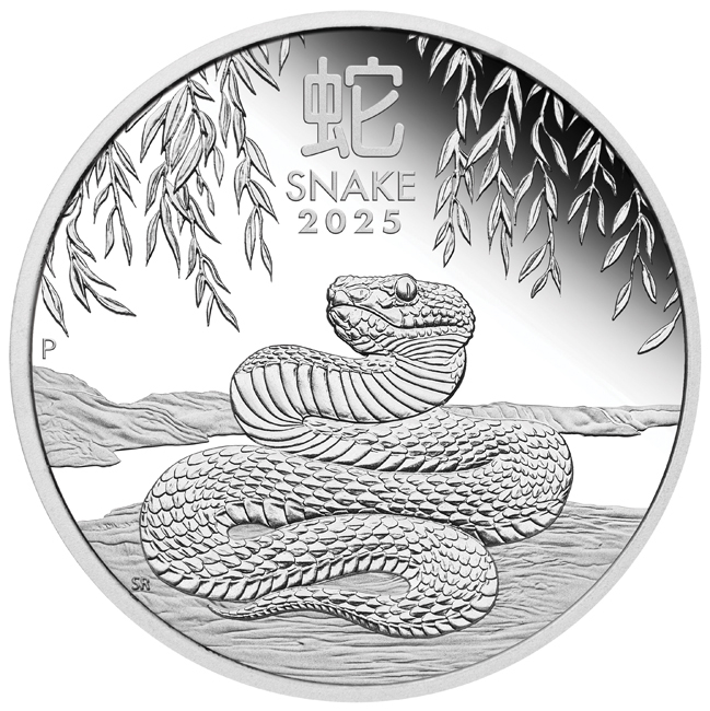 Lunární had 2025, Perth Mint, 15 g stříbra v etuji