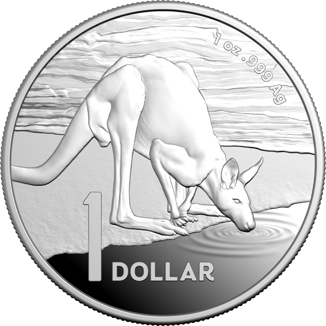 Klokan 2024, Perth Mint, 1 oz stříbra v etuji