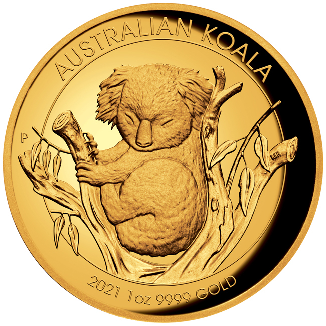 Zlatá mince Koala 2021 v etuji, 1 oz