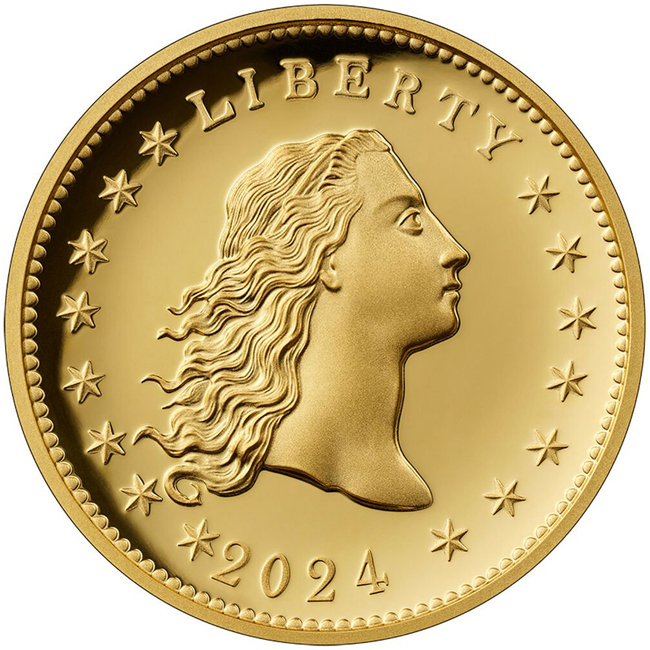 Zlatá mince Flowing Hair Dollar - 230. výročí, 1 oz