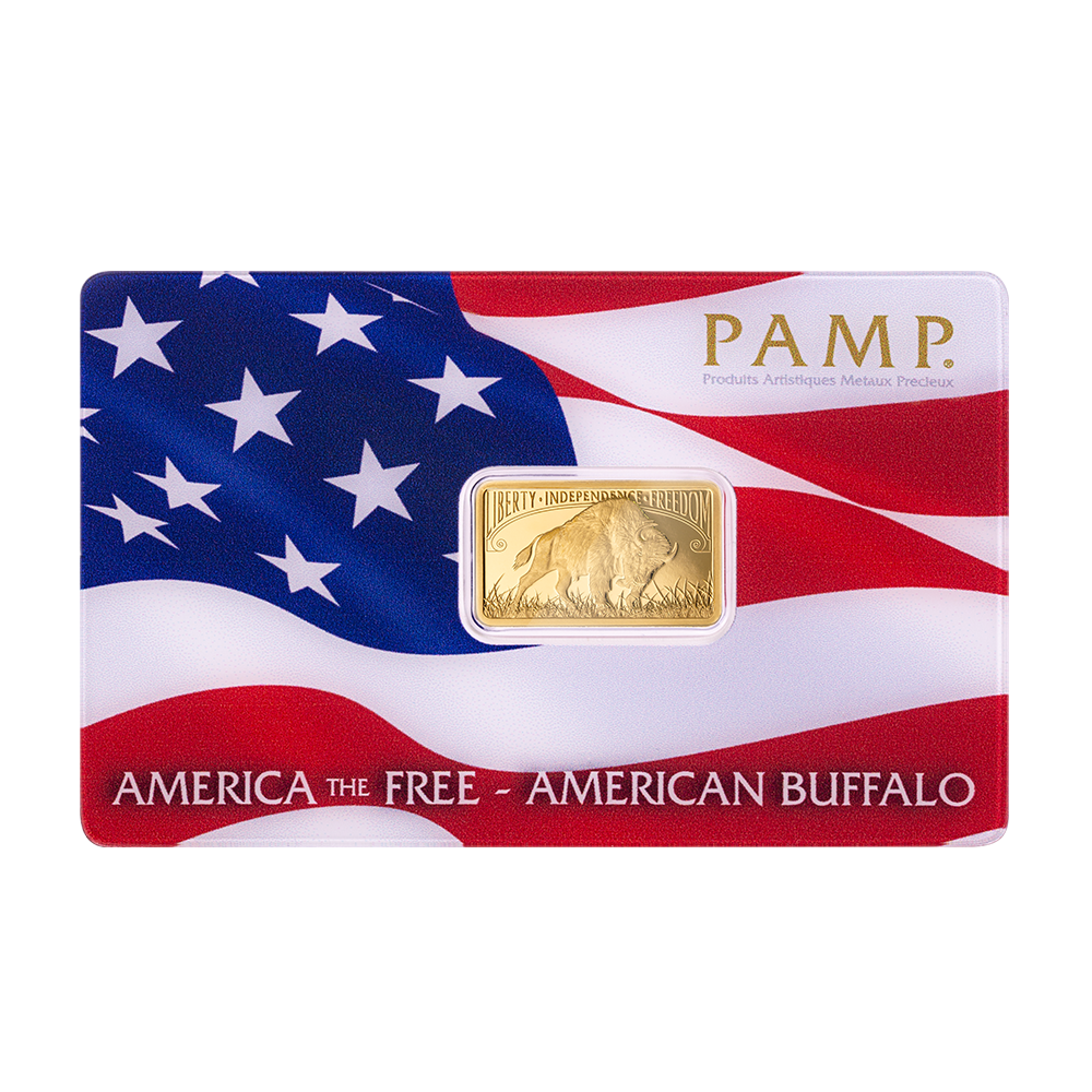 Zlatý slitek PAMP - American Buffalo, 5 g 