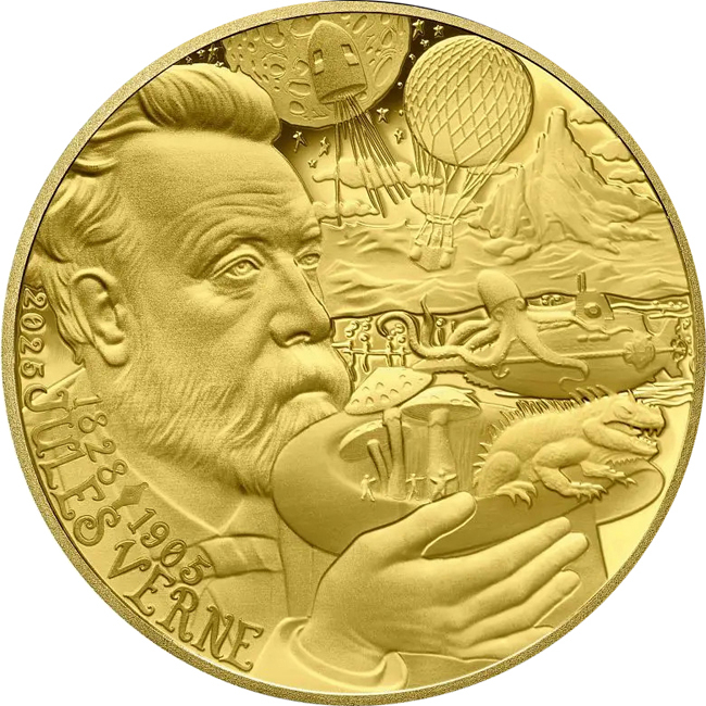 Umění pera - Jules Verne, 1/4 oz zlata v etuji