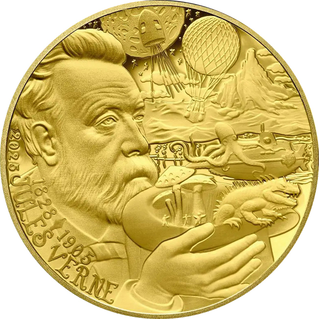 Umění pera - Jules Verne, 1/10 oz zlata v etuji